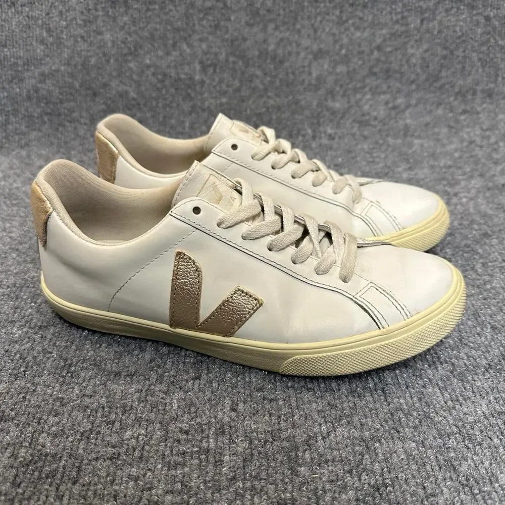 Veja Women’s Esplar Leather Sneakers Classic Low Top Lace Up Shoes 8